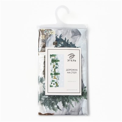 Дорожка новогодняя на стол "Этель" Forest animals 30х70 +/- 5 см, 100% хл, саржа 190 гр/м2