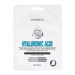 MEDIBEAU Маска тканевая для лица с гиалуроновой кислотой / One Day Essential Skin Care Mask Pack Hyualuronic Acid, 20 мл