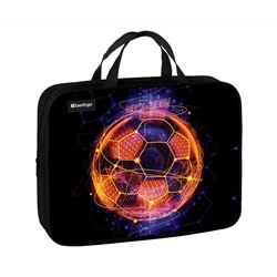 Папка текстильная с ручками 1 отделение, А4 Berlingo "Football winner", 350*265*80мм, текстиль, на молнии