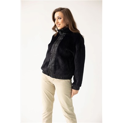Куртка женская демисезонная 23790 (черный/тедди)