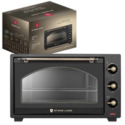 Электрическая печь STONELAND SLO-3801В Объем рабочей камеры 38 л, мощность 1600 Вт,цвет: черный