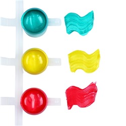 Краска акриловая, набор 6 цветов х 5 мл, WizzArt Kid, Pearl, ПЕРЛАМУТРОВЫЕ (повышенное содержание пигмента), морозостойкие