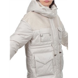338-X28 LT. BEIGE Куртка зимняя женская (200 гр. холлофайбер)