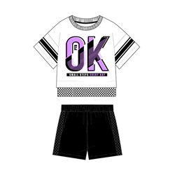 Комплект для девочки: футболка, шорты