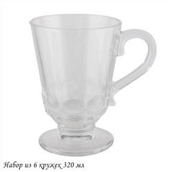 200-037 Набор из 6 кружек 320мл в под.уп.(х8)Стекло