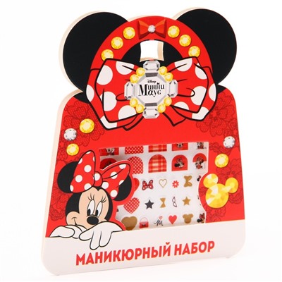 Маникюрный набор. Наклейки для ногтей, Минни маус