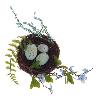 GAEM Изделие декоративное "Гнездо пасхальное", L16 W16 H6 см, 3в.