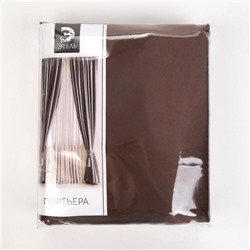 Штора портьерная «Этель» 130×300 см, двусторонний блэкаут, цвет Шоколад, пл. 240 г/м², 100% п/э