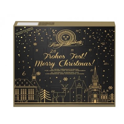 LambertZ Merry Christmas Advent Calendar 290g, Адвент-календарь 2025 Lambertz Ассорти пряников, 37 см х 37 см, 290 грамм
