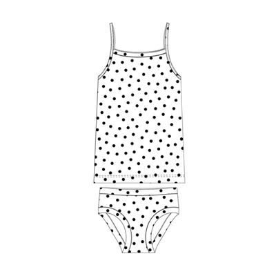 Комплект для девочки: майка, трусы