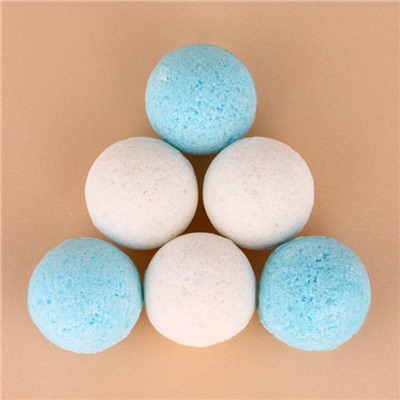 Бомбочки для ванны «Снеговик», аромат снежный зефир, 6×20 г, Чистое счастье