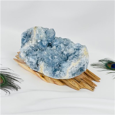 Радуга Самоцветов Друза Целестина на подставке