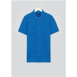 Short Sleeve Dot Print Jersey Shirt