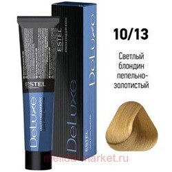 ESTEL DE LUXE 10/13 Краска-уход светлый блондин пепельно-золотистый