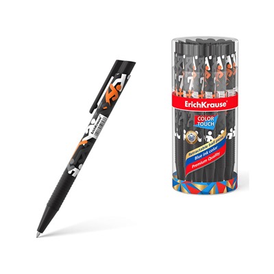 Ручка шариковая автоматическая ErichKrause ColorTouch Matic&Grip Walkers 0.7, цвет чернил синий