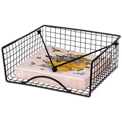 САЛФЕТНИЦА AGNESS 19*19*8СМ ЧЕРНАЯ (КОР=12ШТ)