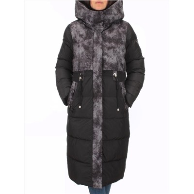 THD-608YC BLACK Пальто зимнее женское (био-пух)