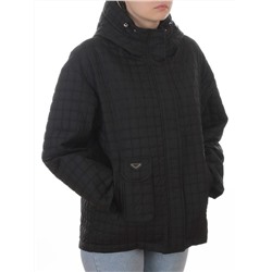 9617 BLACK Куртка стеганная демисезонная женская (100 гр. холлофайбер)