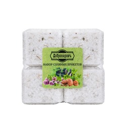 Соляной брикет набор 4 шт "Можжевельник, чабрец, кедр, пихта" по 200 гр "Добропаровъ"