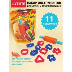 Набор для моделирования и лепки, deVENTE, 11 предметов (1 скалка + 10 формочек)