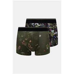 Bokserki bawełniane męskie z domieszką elastanu wzorzyste (2-pack) kolor multicolor