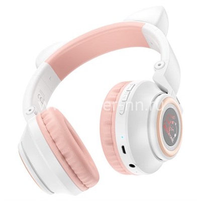 Наушники MP3/MP4 BOROFONE (BO18) Bluetooth полноразмерные CAT EAR (розовые)