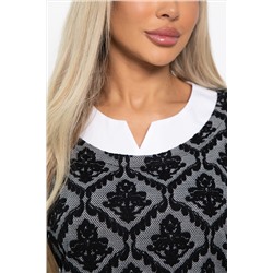 Джемпер Нежный акцент (черно-белый) Б14851-18М