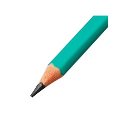 Набор карандашей чернографитных 12 штук, Calligrata Classic, с ластиком, заточенные, пластик, трехгранные, зеленые