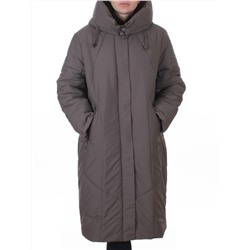 A615 GRAY/BEIGE Пальто зимнее женское (верблюжья шерсть, 120 гр. холлофайбер)