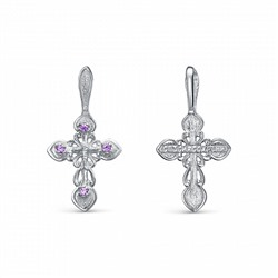 Крест с фианитом серебро 925*