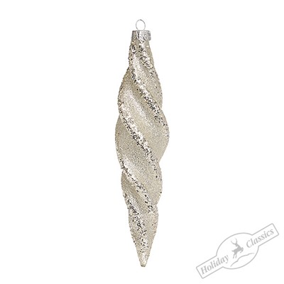 Украшение "Морозное серебро" (стекло) 5х5х21 см