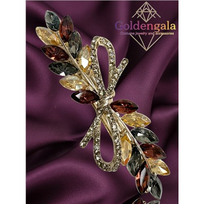 Заколка автомат для волос с кристаллами «Блеск элегантности» ЭЛЗ13/02