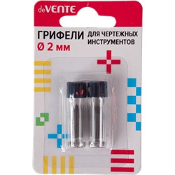 Грифели для чертежных инструментов "deVENTE" 2мм длина 17мм 2 пенала по 4шт 5094300/24/Китай