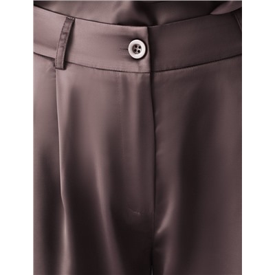 Брюки палаццо широкие из струящегося сатина