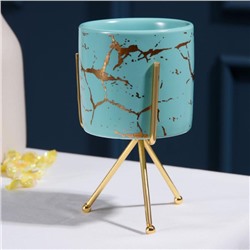 Конфетница «Изумруд», 220 мл, 8.5×14 см, керамика, изумрудная