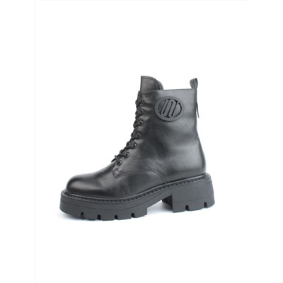 04-M3-1476 BLACK Ботинки зимние женские (натуральная кожа, натуральный мех)