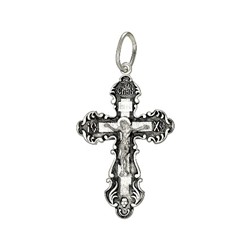 крест из серебра частично черненый штампованный