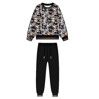 Комплект для девочки: свитшот, брюки