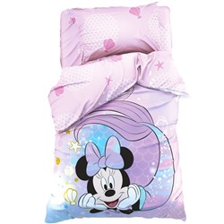 Постельное бельё 1.5 сп Minnie Mermaid, 143×215 см, 150×214 см, 50×70 см-1 шт., хлопок 100%, поплин