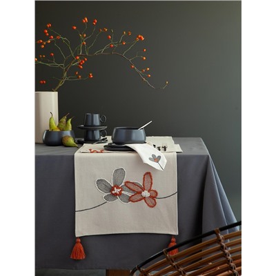 Дорожка на стол Stone flowers из коллекции Ethnic, 45х150 см