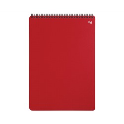 Блокнот А4 80л. на гребне BG "Base", пластиковая обложка, красный