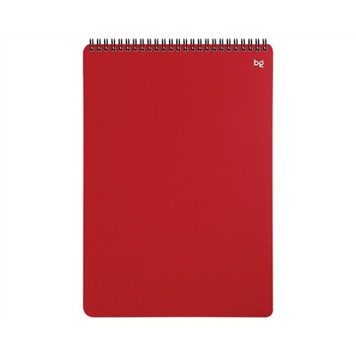 Блокнот А4 80л. на гребне BG "Base", пластиковая обложка, красный
