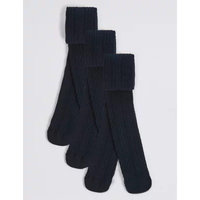3pk of Cable Knit Tights