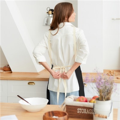 Фартук Этель Minimalist design 60х70 см, dark,лён 45%, хлопок 55% 395 г/м2