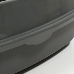 Туалет Айша XL с бортом 64×44×21 см серый FIX