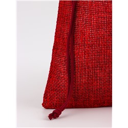 Холщовый мешочек для украшений, подарков и трав, текстиль «Эко», красный, 13×18 см