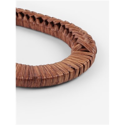 Ручки для сумок деревянные, плетёные, d=9.8×5.9 / 13.5×9.5 см, 2 шт., коричневые