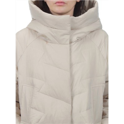 3066 BEIGE Пуховик зимний женский (80% пух, 20% перо)