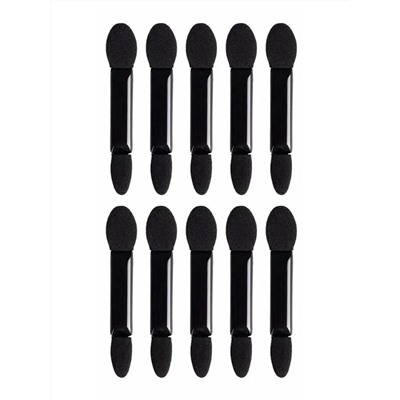 Kristaller Набор двусторонних аппликаторов для макияжа, черный, 10 шт.