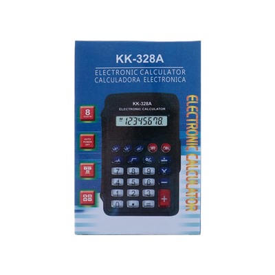 Калькулятор карманный, 8-разрядный, KK-328, с мелодией